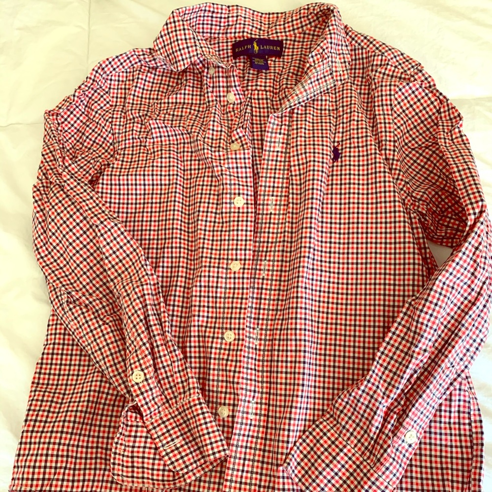 Ralph Lauren Long Button down Boys 10-12